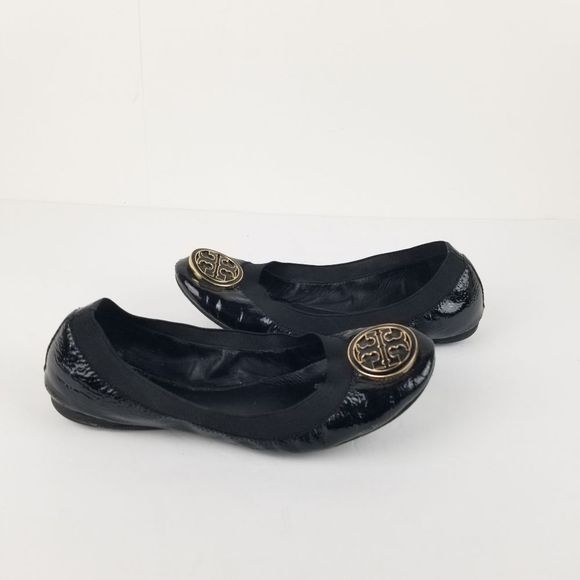 Tory Burch Women's Black Patent Leather Caroline - Picture 2 of 9